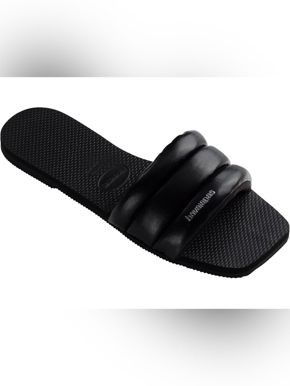 Havaianas Black Cushioned Triple-Strip Slide size 35/36